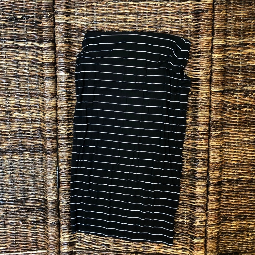 Striped pencil skirt